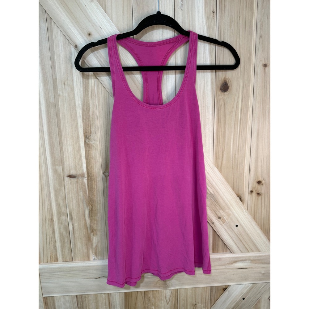 Lululemon Pink Racerback Tank Top Magenta Activewear Yoga Gym Shirt Womens 8